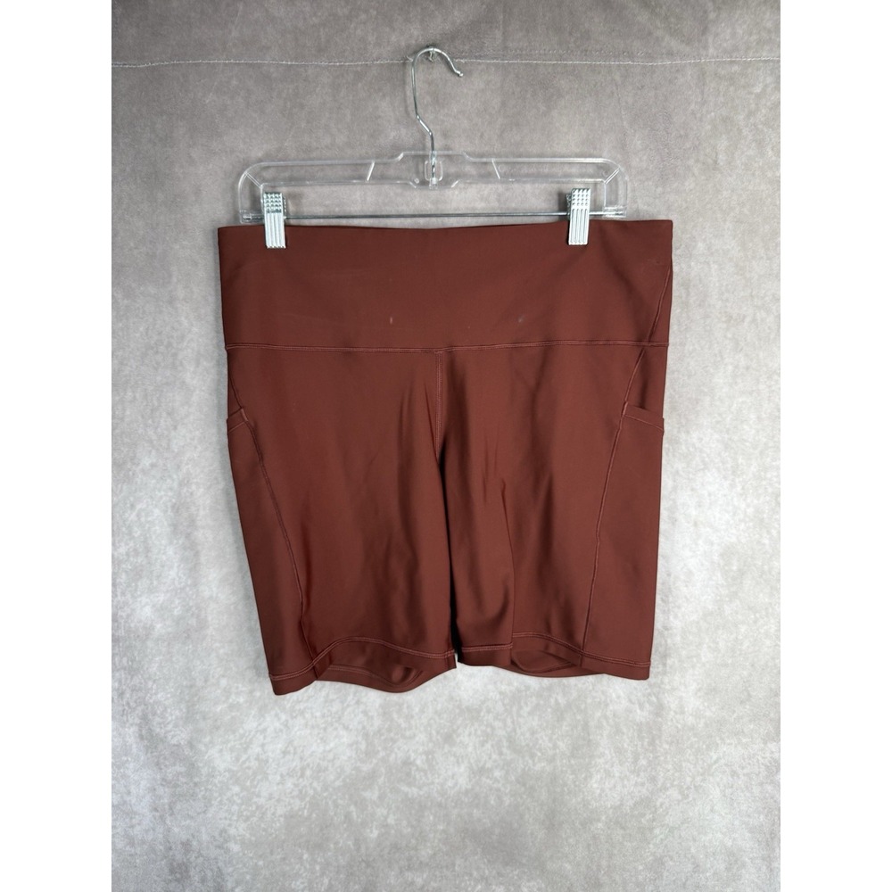 Athleta Interval Stash High Rise 7" Short In Brown Women's Size XL